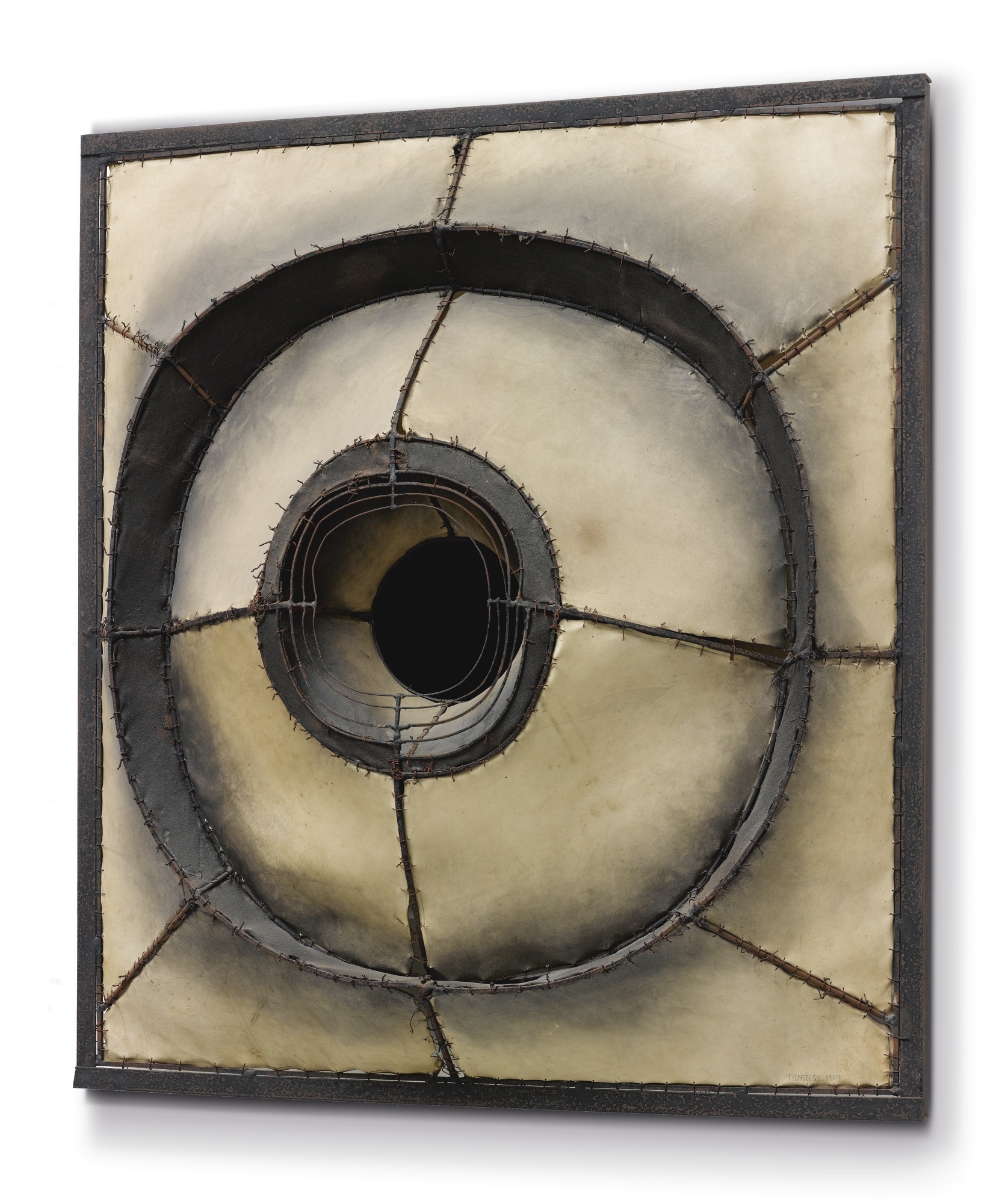 Artwork by Lee Bontecou, UNTITLED, Made of leather