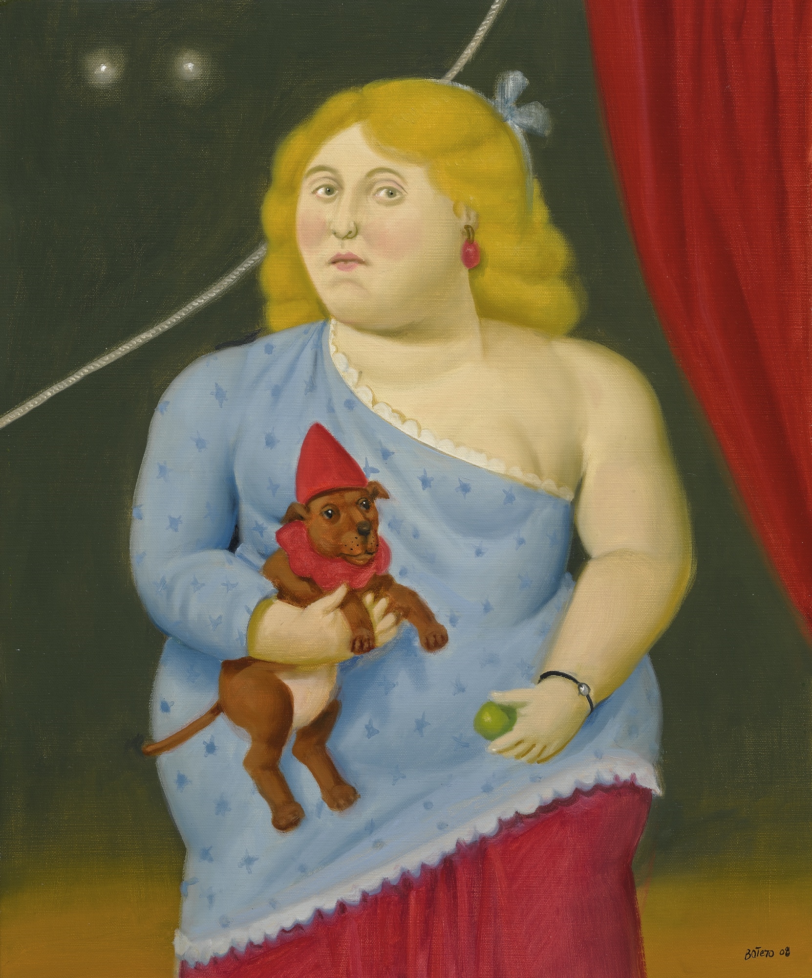 CIRCUS WOMAN WITH DOG by Fernando Botero, 2008