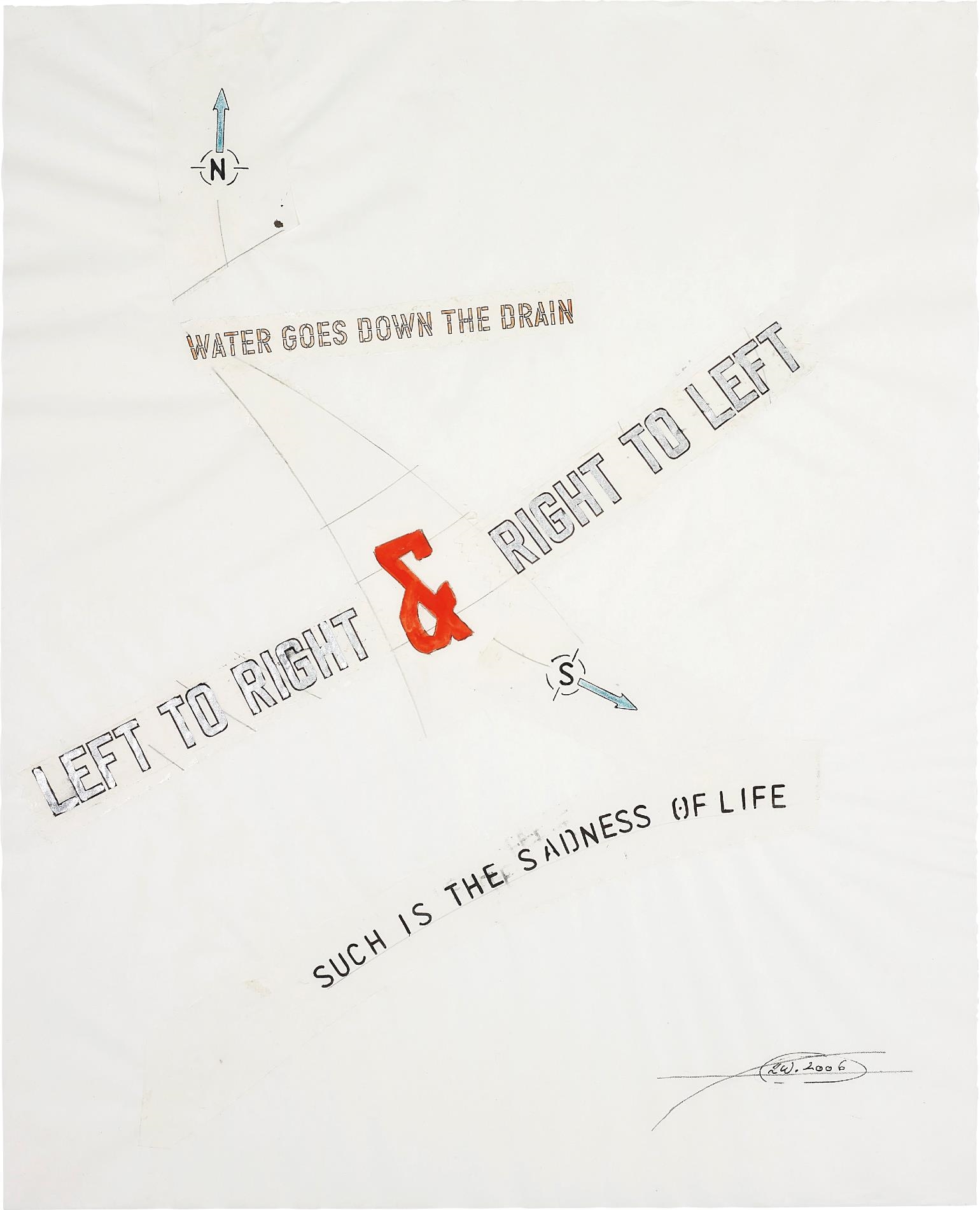Lawrence Weiner Water Goes Down The Drain (2006) MutualArt