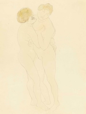 Deux femmes nues enlacées by Auguste Rodin, 1896-1898