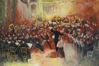 Salle Gaveau, le grand orchestre - Jean Dufy