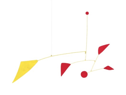 Artwork by Alexander Calder, Untitled, Made of hanging mobile--sheet metal, wire and paint