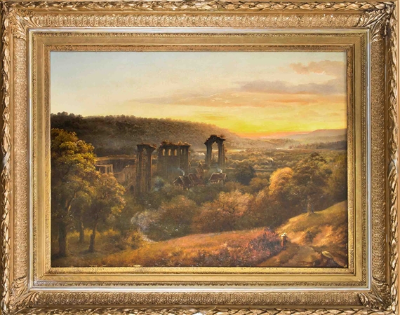 ''Ruinen der Abtei Walkenried im Harz'' by Georg-Heinrich Crola