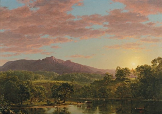 A New England Lake by Frederic Edwin Church, 1854