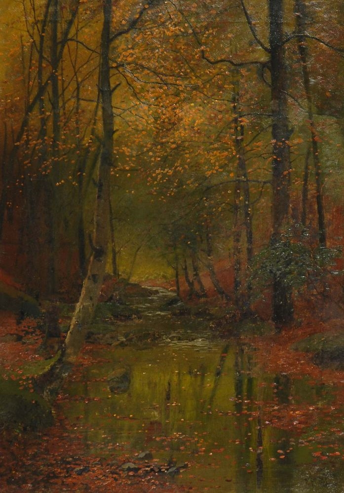 Gebirgsbach im Herbst by Paul Franz Flickel