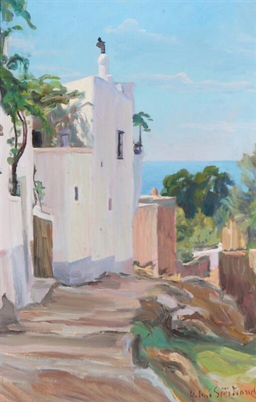 Helmi Sjöstrand | View from Spain with white-washed houses | MutualArt