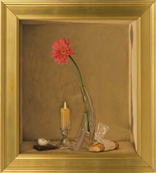 Still Life with Curved Vase and Candle - Jeremiah Stermer