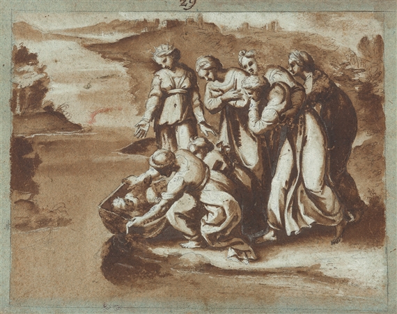 Italian School, 17th Century | Die Auffindung des Mosesknaben (Exodus ...