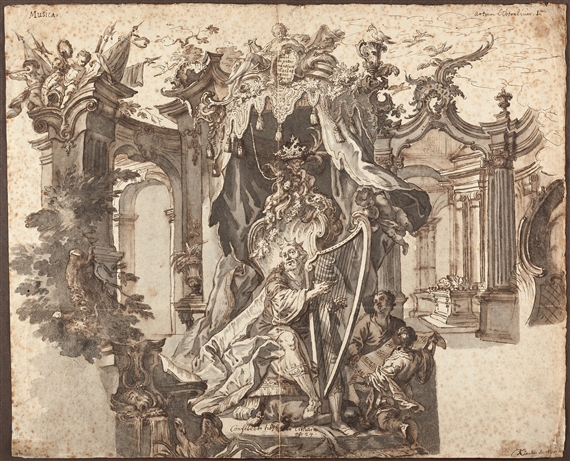 Musica (Allegorie der Musik) by Johann Wolfgang Baumgartner, 1750