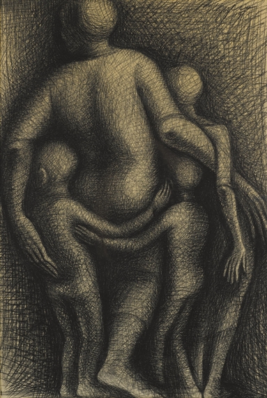 Mother and Children by John Biggers, 1956