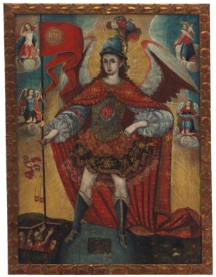 The Archangel Michael by South American School, 18th Century