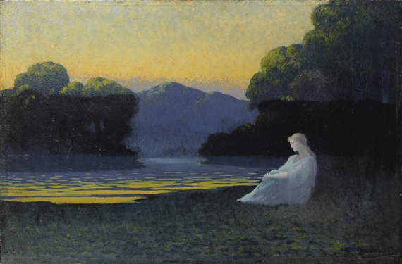 IN THE EVENING'S TRANQUILITY by Alphonse Osbert, 1897