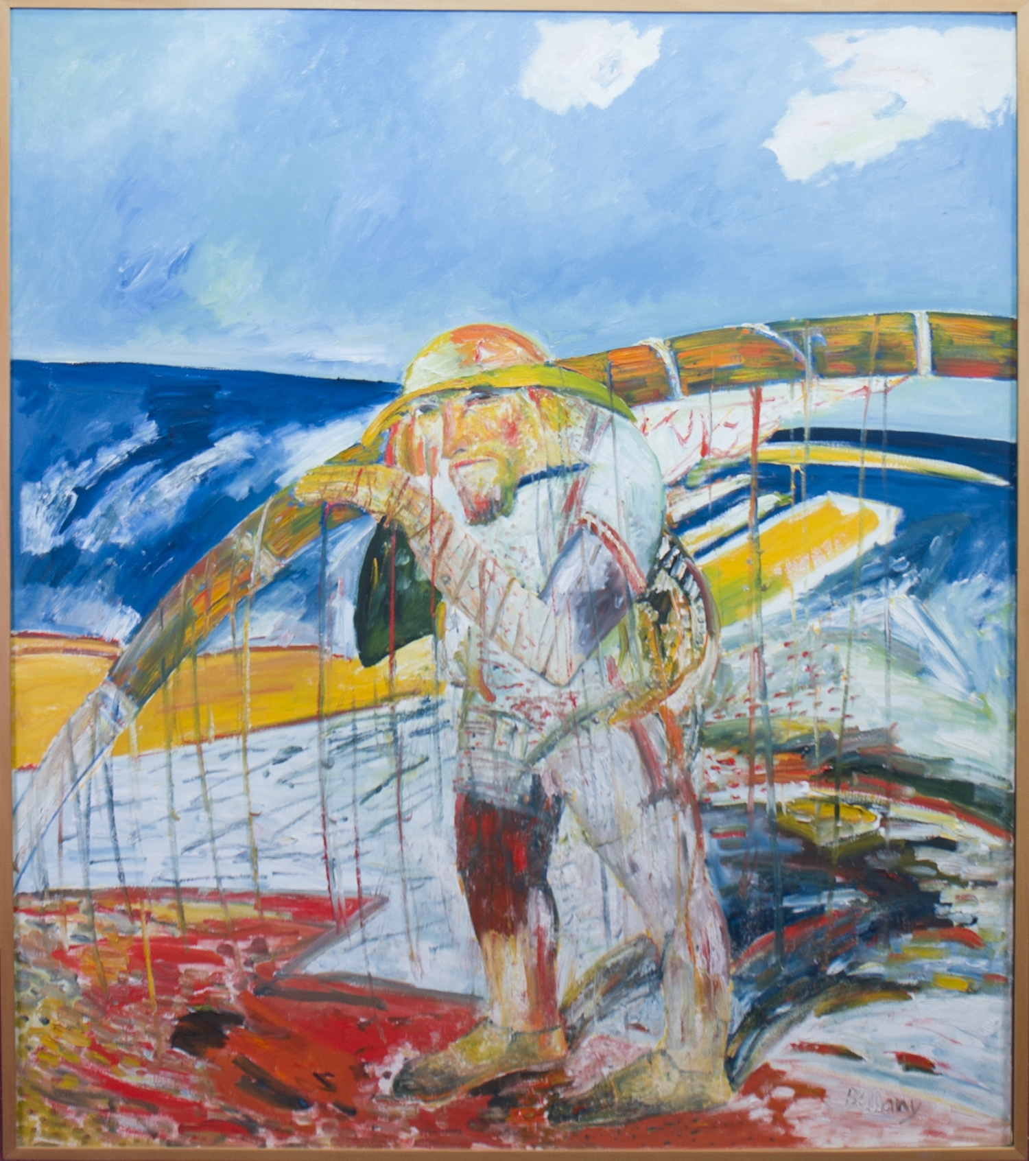 Artwork by John Bellany, THE OLD MAN AND THE SEA - THE DEPARTURE, Made of oil on canvas
