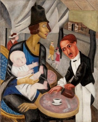 Café de la Rotonde by Marie Vassilieff, 1921