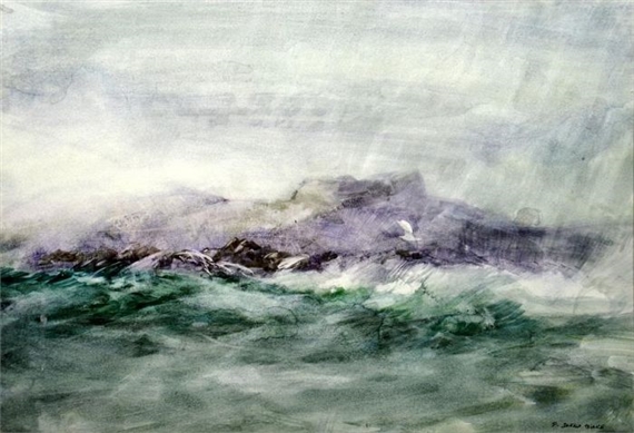 a coastal landscape by Fredrich Donald Blake