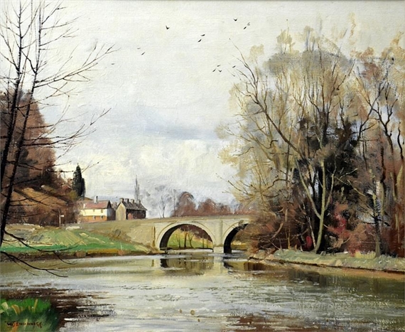 Bridge at Ludlow by Walter Robin Jennings, 1967