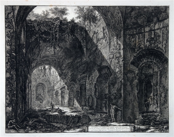 Il Tempio di Minerva Medica Roma Lazio Italia Litografia del Piranesi