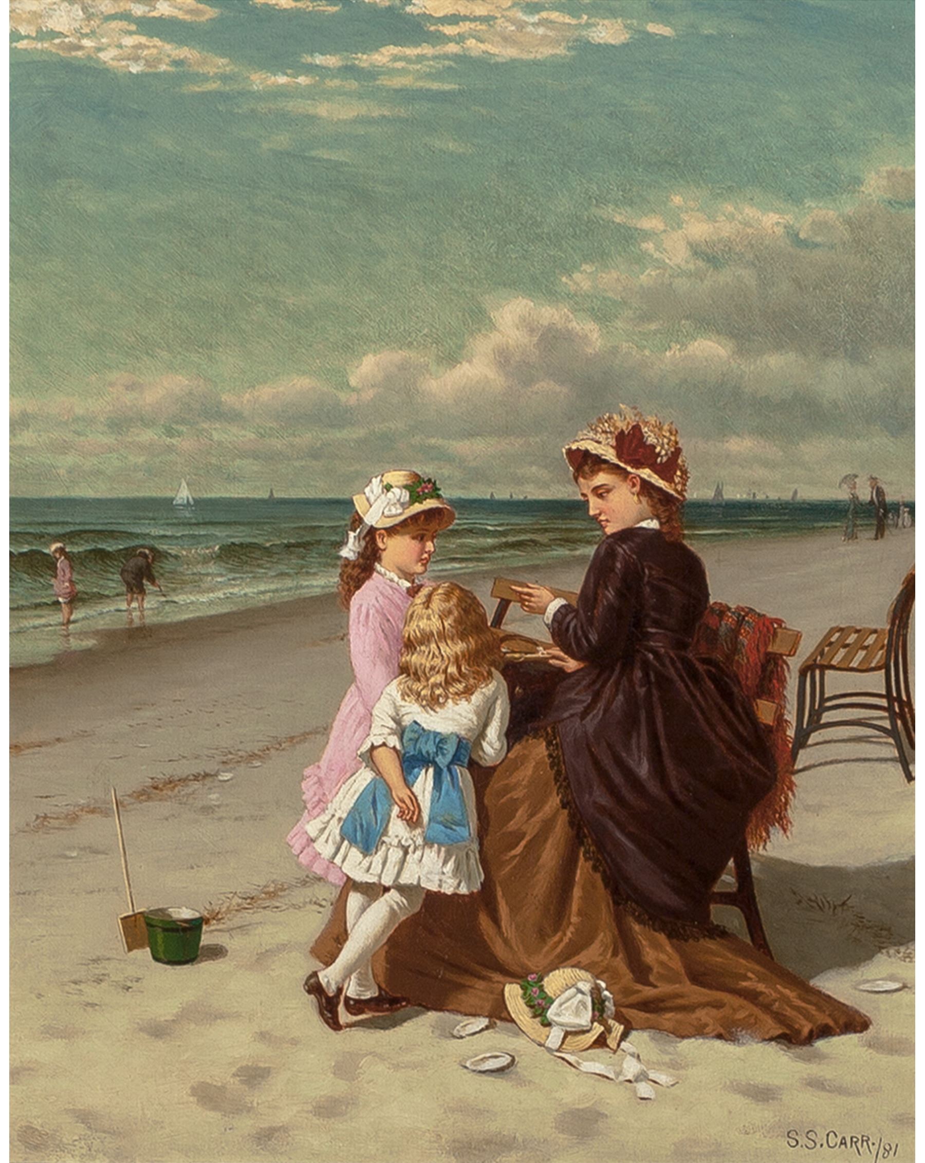 Artwork by Samuel S. Carr, By the Seaside, Made of Oil on canvas