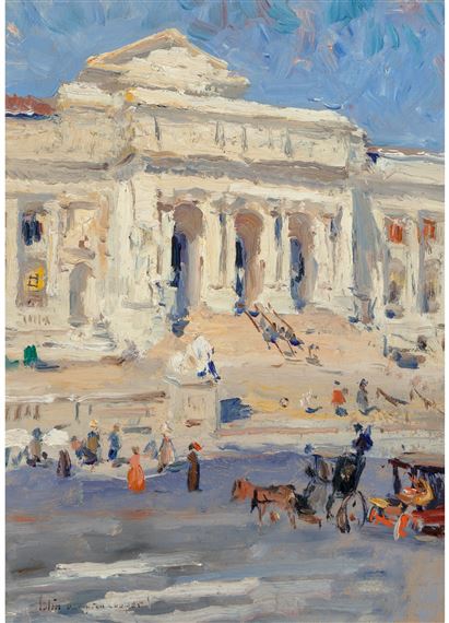New York Public Library by Colin Campbell Cooper, circa 1912