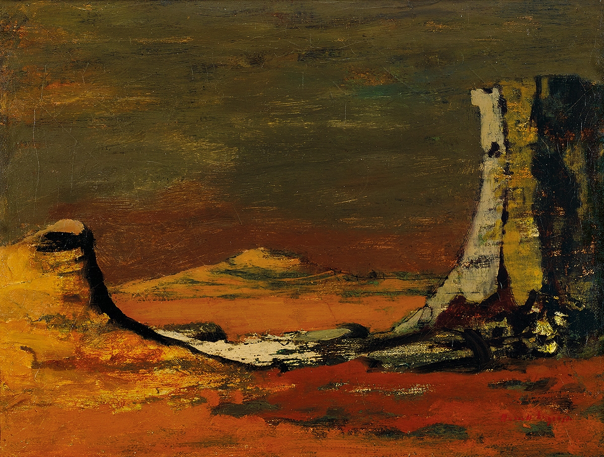 Artwork by Russell Drysdale, (Desert Landscape) (, Made of oil on canvas