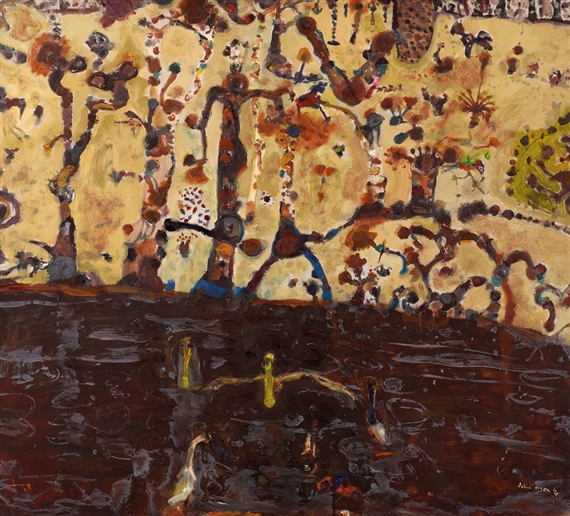 Spoonbills on the Murray by John Olsen, 1971