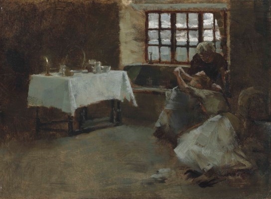 Sketch for 'A Hopeless Dawn' by Frank Bramley