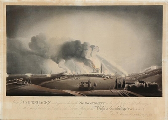 View of Copenhagen as it appeared during the Bombardement on the Night of the 4th September 1807 - J. Bluck