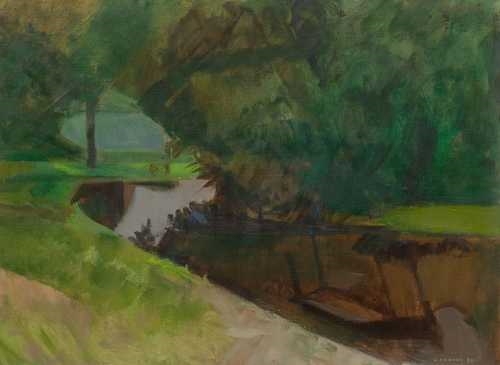 Le canal de France by Albert Chavaz, 1980