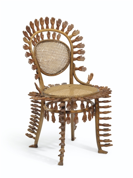 Silla de cien manos by Pedro Friedeberg, 1975