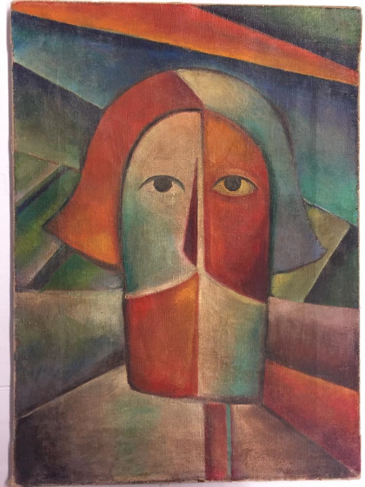 Head of Peasant by Kazimir Malevich, circa 1911-1915