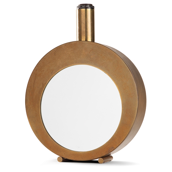 Virgilio Nucci | A brass and mirror lamp base | MutualArt