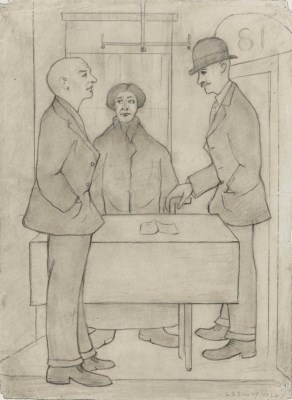 Laurence Stephen Lowry | The Rent Collector (1922) | MutualArt