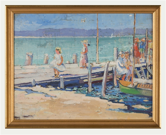 Jane Peterson | Harbor Scene | MutualArt