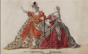 Ninias et Azema dans Semiramis - Clytemnestre et Electre dans Oreste - Johann Ludwig Wernhard Fäsch