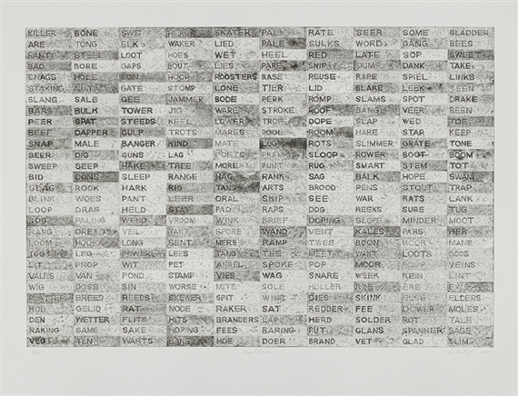 Word Woes by Willem Boshoff, 2014