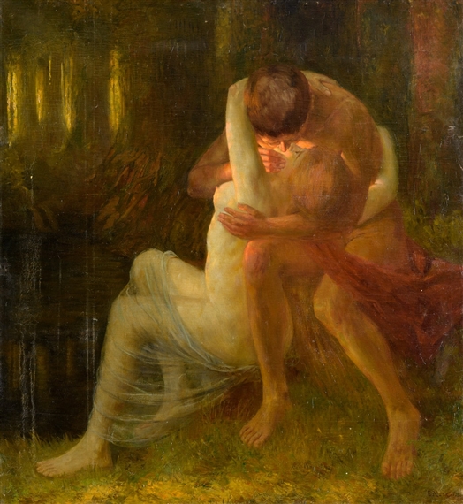 Ein junges Liebespaar by Ernst Bernhard Marx, 1921