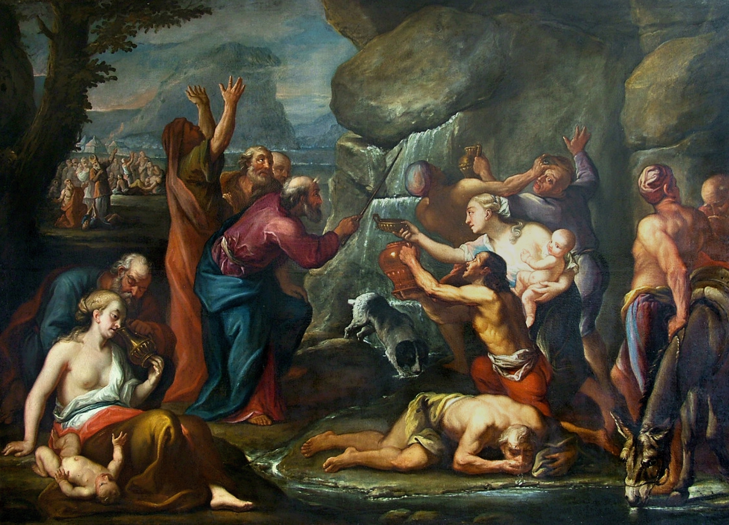 Moses Strikes The Rock Painting