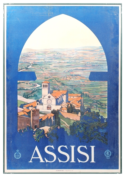 Enit Assisi by Vittorio Grassi, 1927