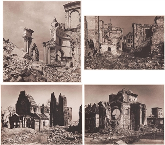 4 Works, Photograph from the Series the Ruins of Warsaw - The Ruins of Saint Alexander's Church - Leonard Sempoliński