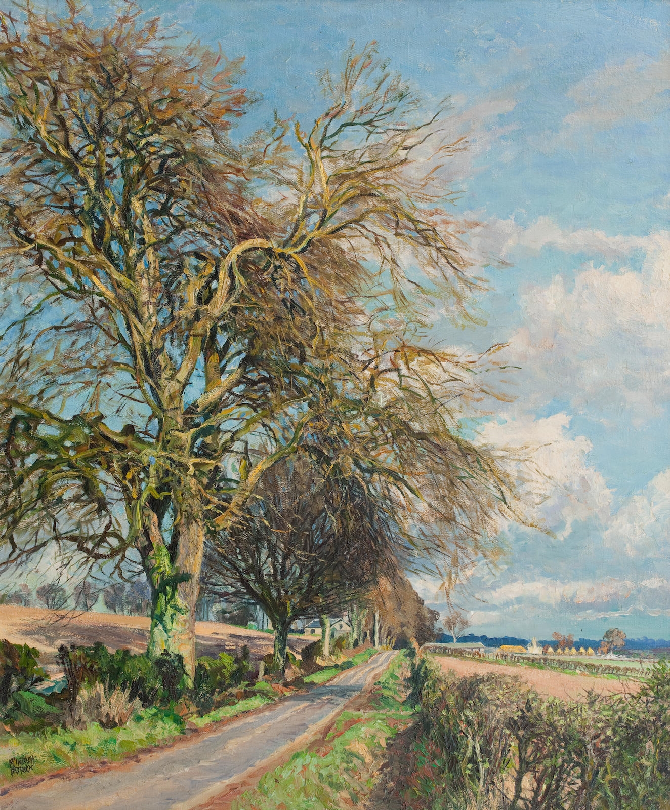 Artwork by James McIntosh Patrick‏, White poplar tree near Flocklones, Made of oil on canvas