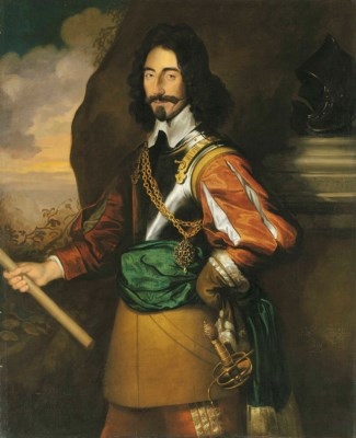 Portrait of Thomas Fairfax, 3rd Lord Fairfax of Cameron (1612 – 1671), three-quarter-length, a landscape beyond by Edward Bower, 1646