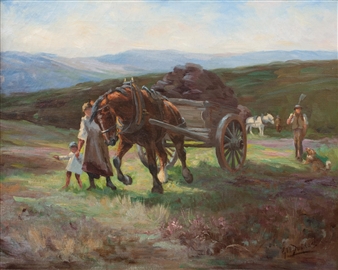 Bringing home the peat - G.M.  Dundas
