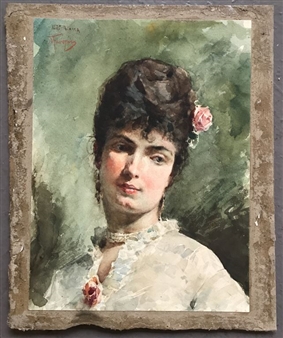 Modesto Faustini Portrait of son Arnaldo Faustini (22) MutualArt