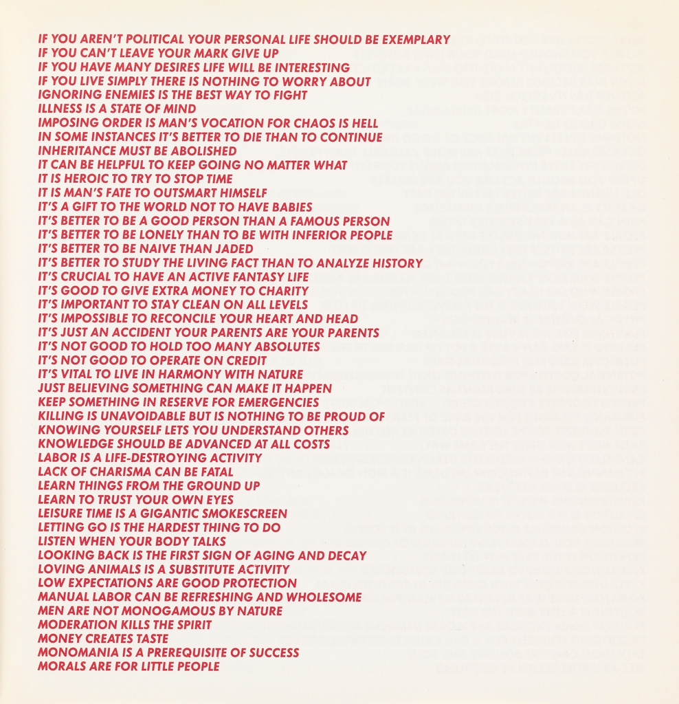 Jenny Holzer | Abuse of Power Comes as No Surprise : Truisms and Essays ...