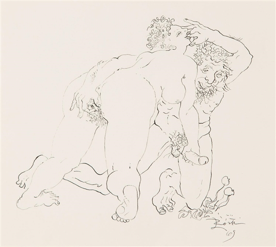 Erotic piece by Leszek Rózga, 1969