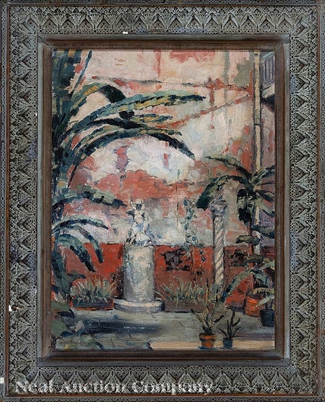 Patio at 740 Royal Street by Morris Henry Hobbs, 1938