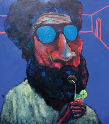 Artwork by Ade Adesina, THE TOM COLLINS, Made of Acrylic and oil on canvas