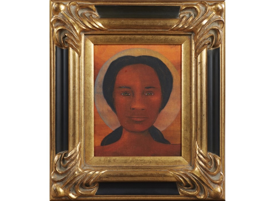 Artwork by John Preble, Bayou Saint, Made of oil on board