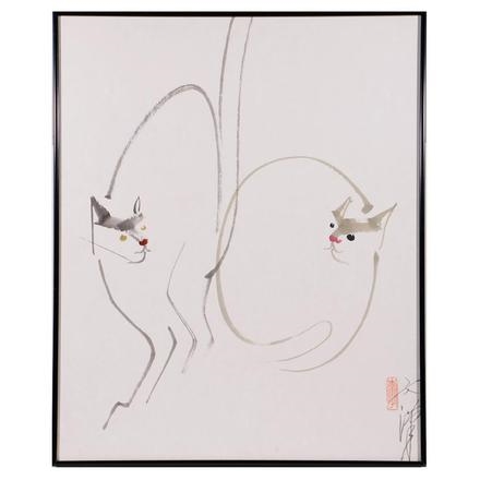 TWO CATS by Lee Win Han, 1979