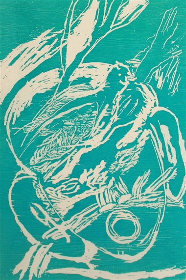Boy with Bird (Turquoise) by Roberto Juarez, 1983